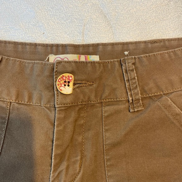 OP Shorts Juniors brown Flower Buttons juniors sz 3 - Picture 5 of 7